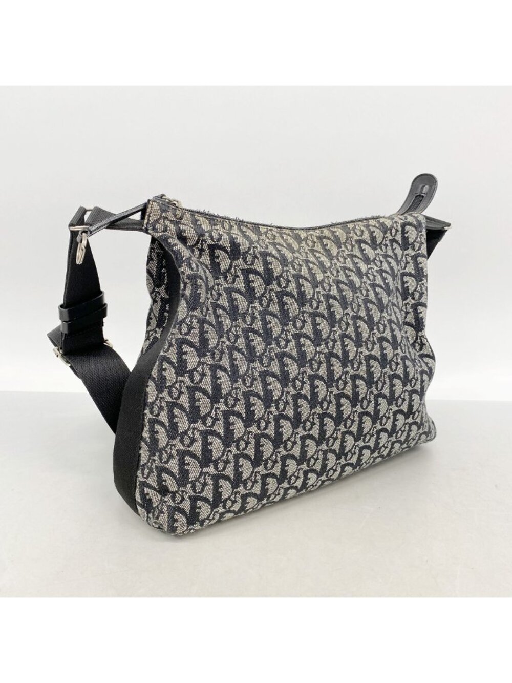 Dior Shoulder Bag Trotter Canvas Black Silver - Picture 2 of 9